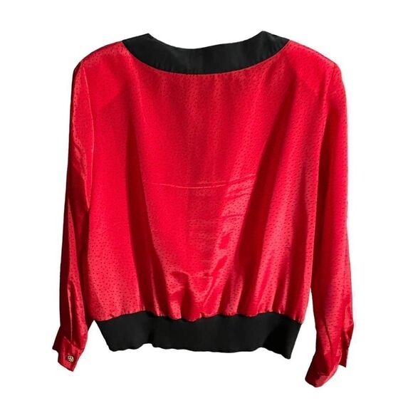 Vintage Andrea Gayle Two Piece Red & Black Dotted Skirt Set - Picture 6 of 16